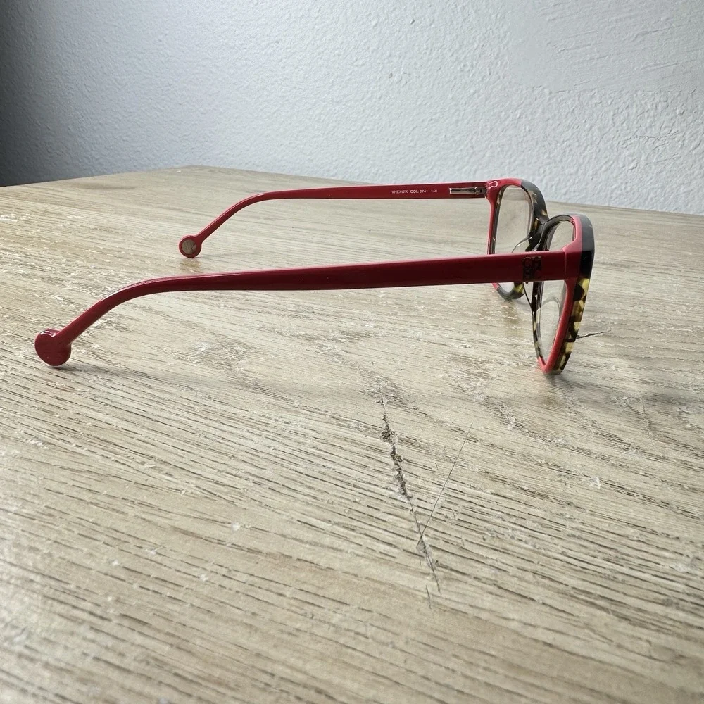 Carolina Herrera VHE717K Col.0741 54-16-140 Tortoise/Red Eyeglasses‎ Frame JJ57